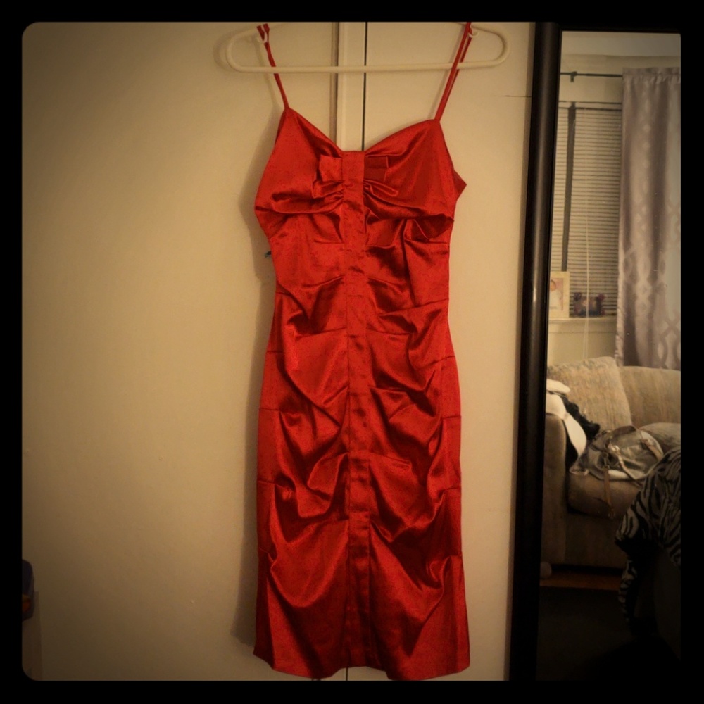 Mini Satin Cocktail Dress